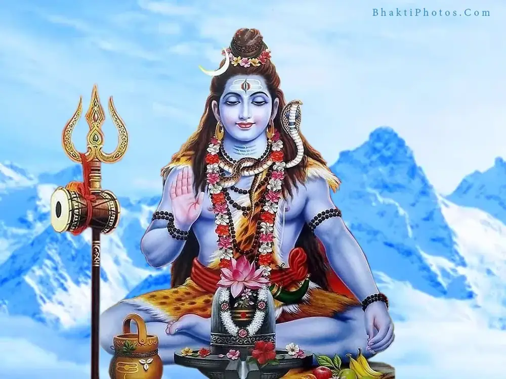 Hindu devotional artwork HIND-116, shown in a lit GRID frame