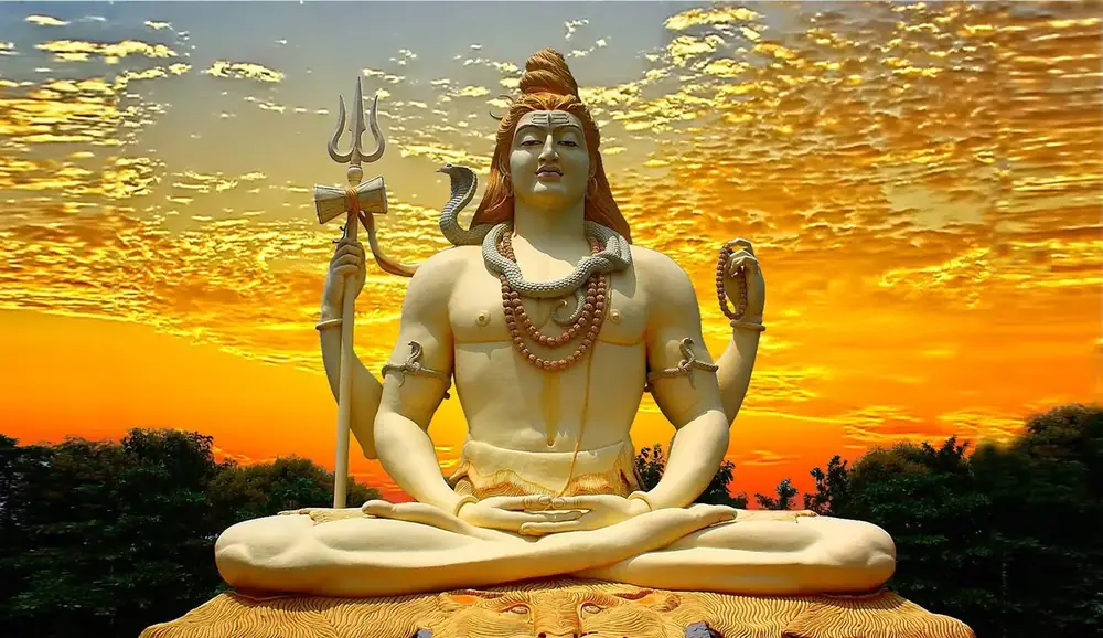 Hindu devotional artwork HIND-118, shown in a lit GRID frame