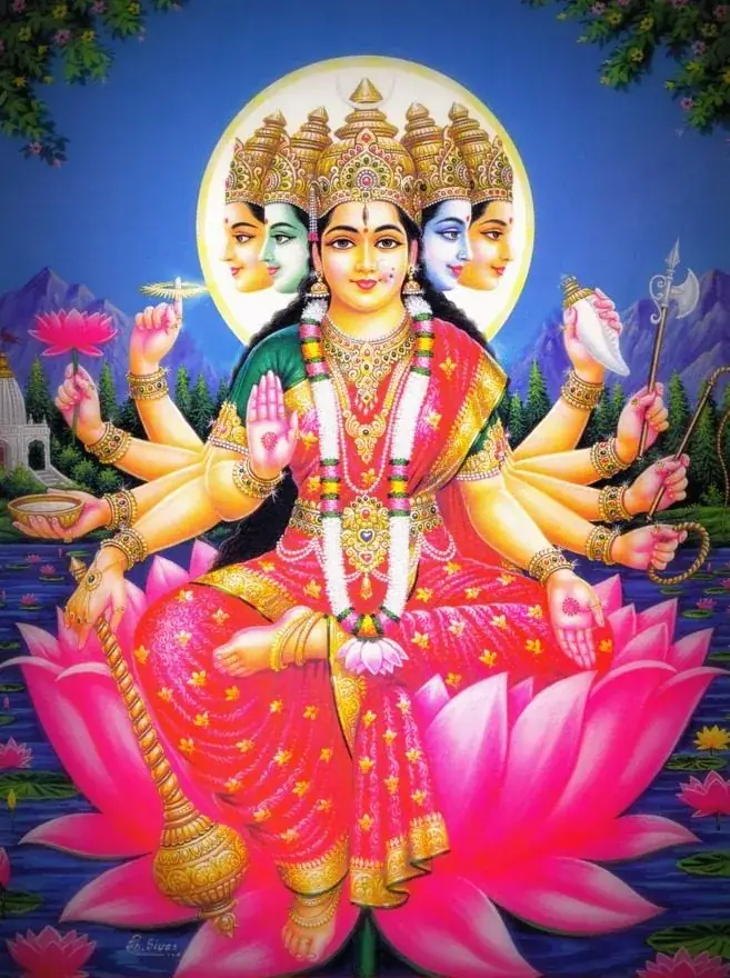 Hindu devotional artwork HIND-139, shown in a lit GRID frame