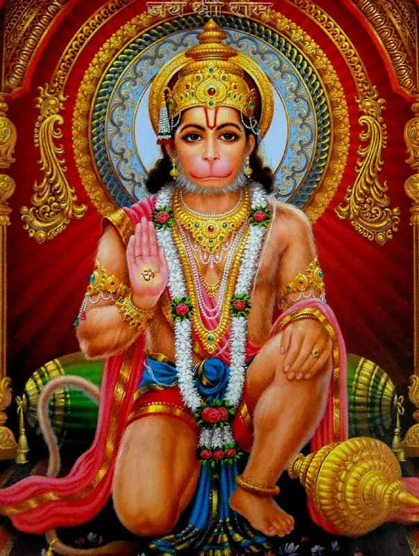 Hindu devotional artwork HIND-155, shown in a lit GRID frame