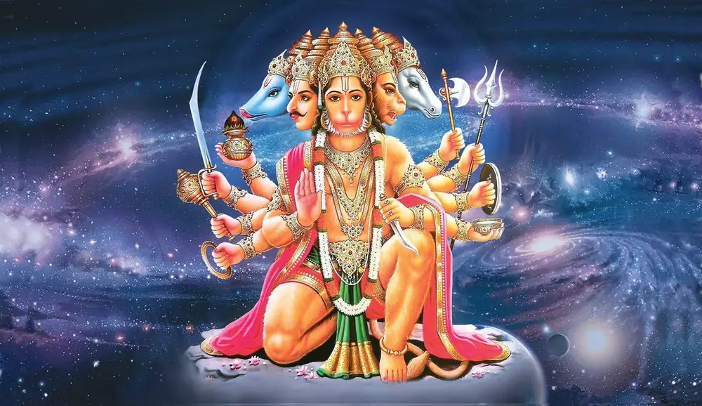 Hindu devotional artwork HIND-158, shown in a lit GRID frame