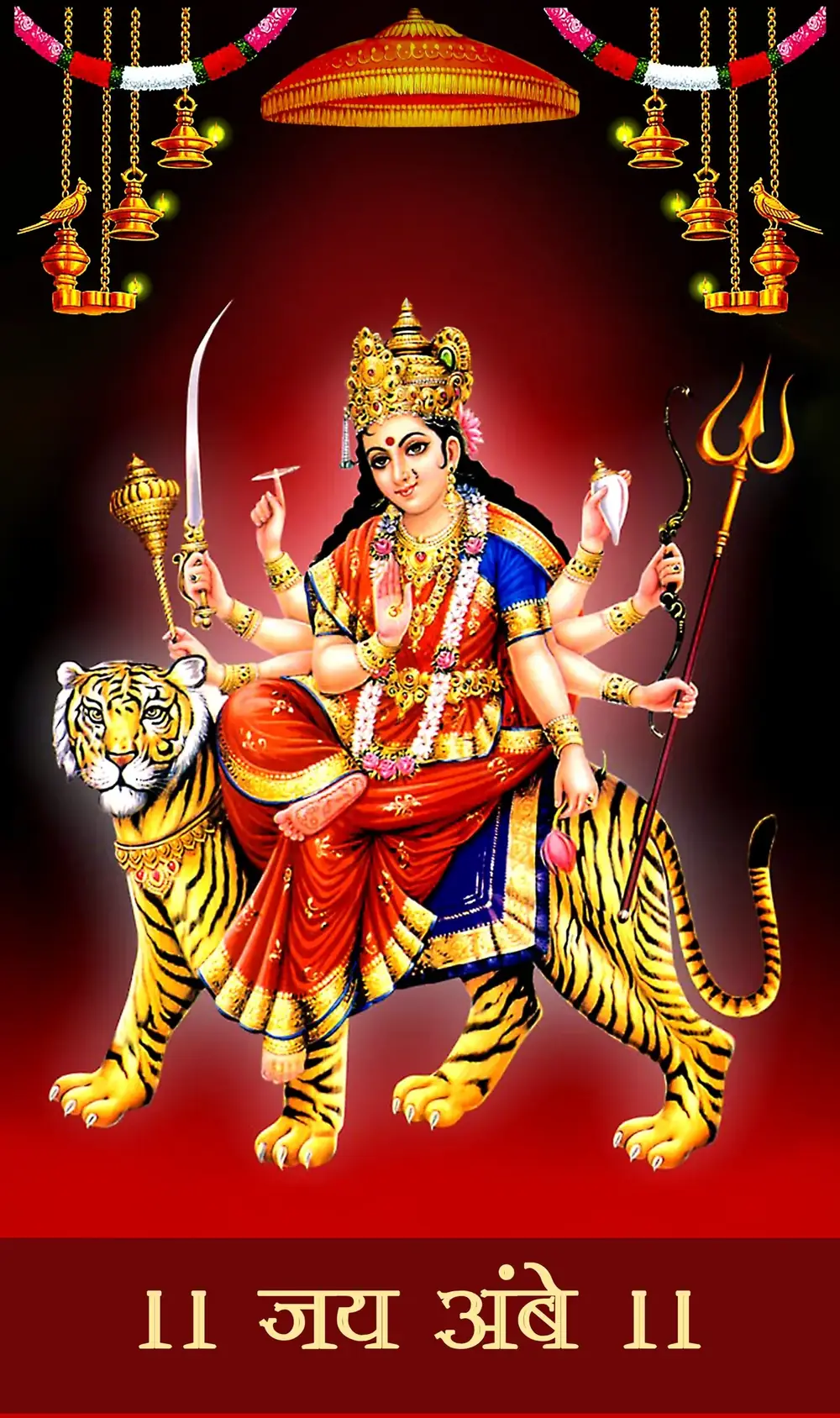 Hindu devotional artwork HIND-164, shown in a lit GRID frame