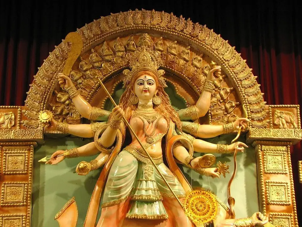 Hindu devotional artwork HIND-171, shown in a lit GRID frame