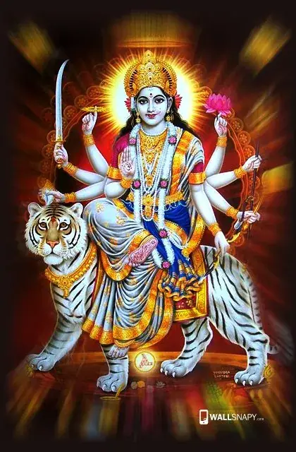 Hindu devotional artwork HIND-174, shown in a lit GRID frame