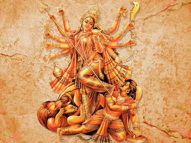 Hindu devotional artwork HIND-177, shown in a lit GRID frame
