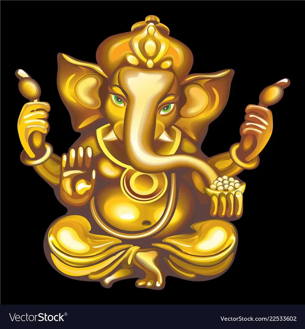 Hindu devotional artwork HIND-19, shown in a lit GRID frame