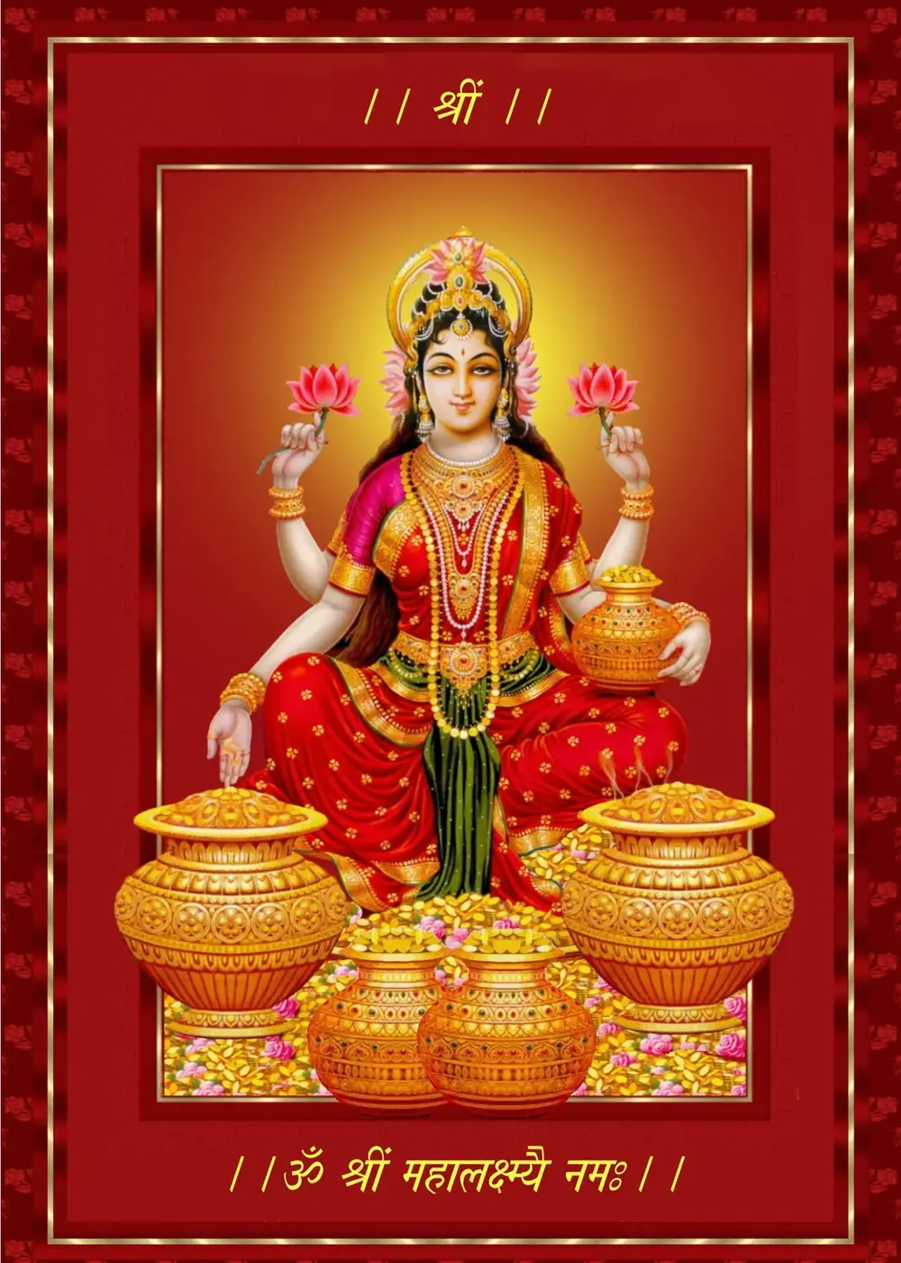 Hindu devotional artwork HIND-207, shown in a lit GRID frame