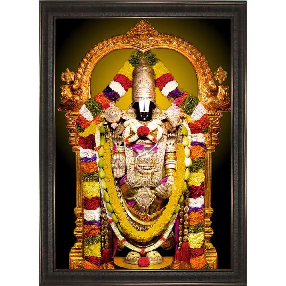 Hindu devotional artwork HIND-236, shown in a lit GRID frame