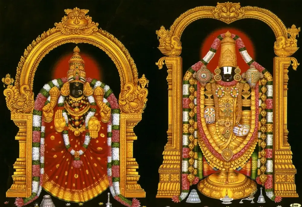 Hindu devotional artwork HIND-239, shown in a lit GRID frame