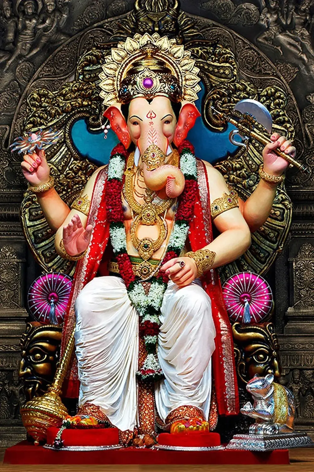 Hindu devotional artwork HIND-51, shown in a lit GRID frame