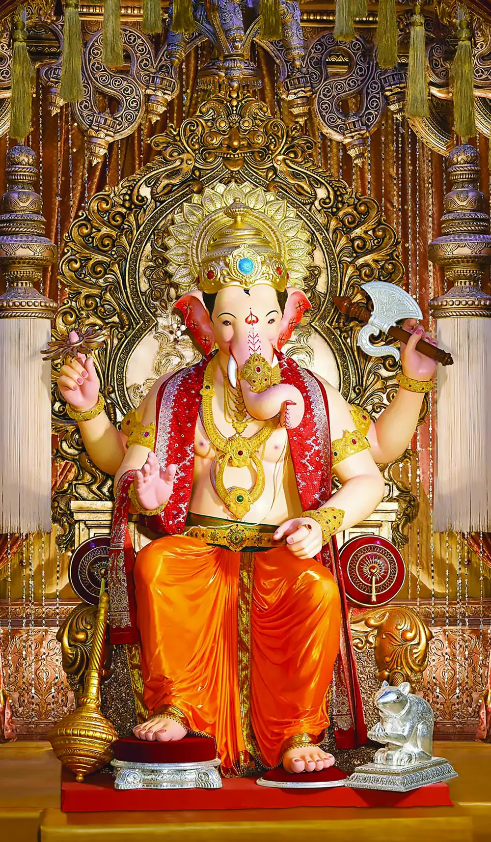 Hindu devotional artwork HIND-55, shown in a lit GRID frame