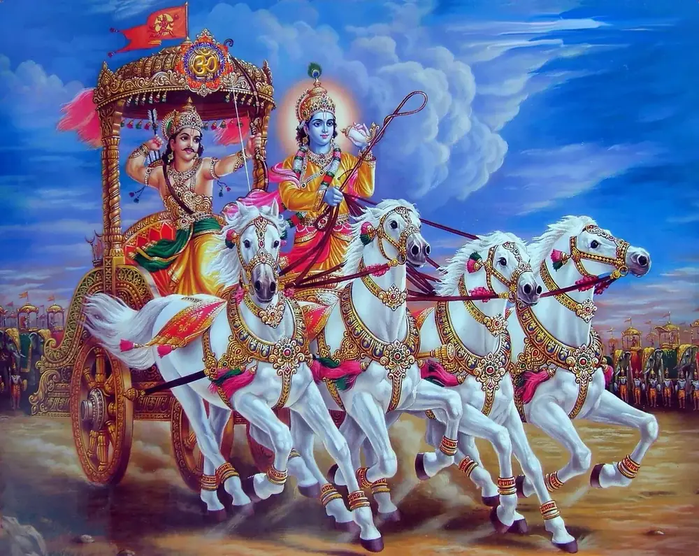 Hindu devotional artwork HIND-70, shown in a lit GRID frame