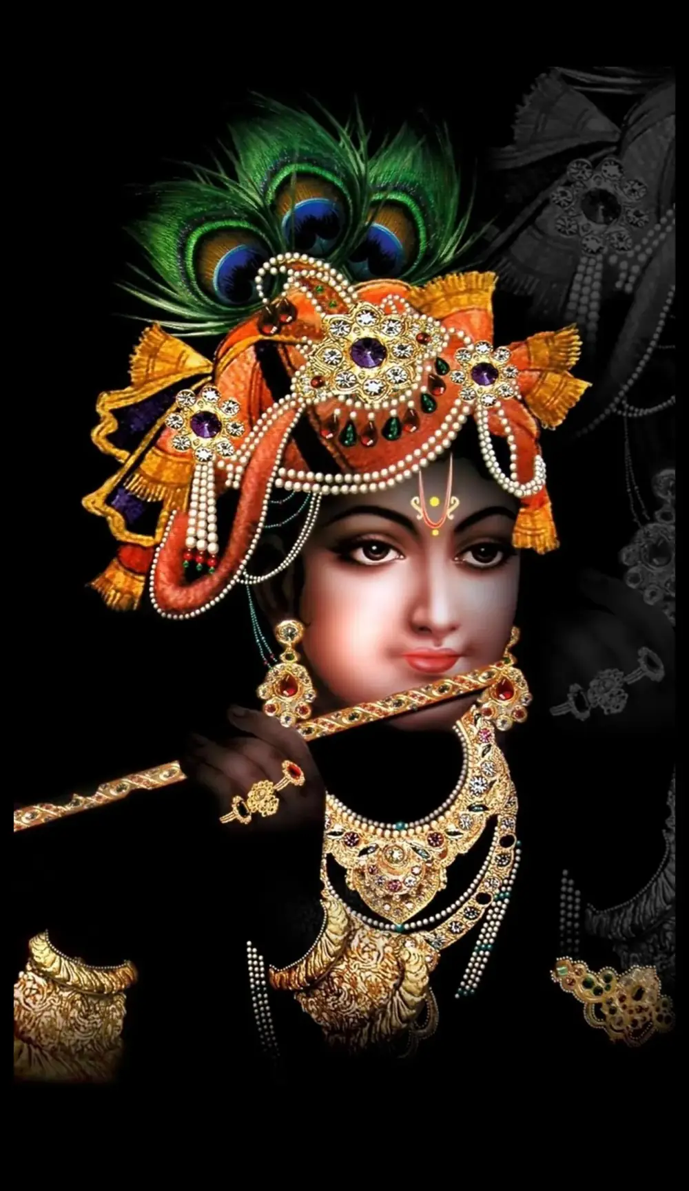 Hindu devotional artwork HIND-85, shown in a lit GRID frame