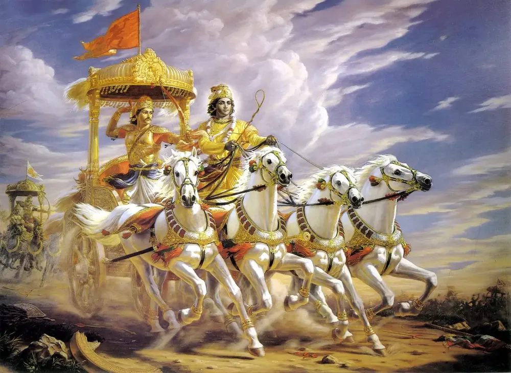 Hindu devotional artwork HIND-90, shown in a lit GRID frame