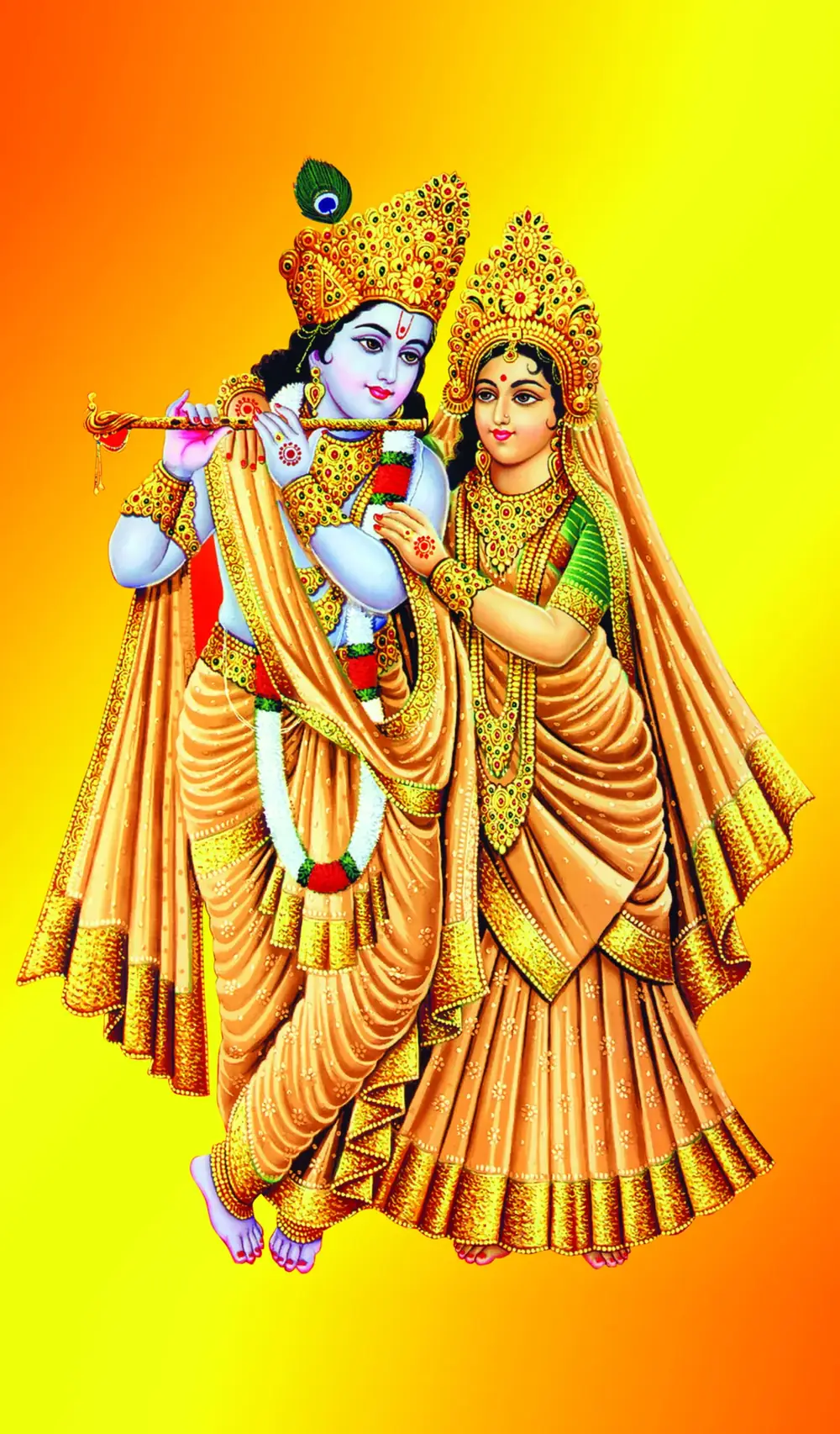 Hindu devotional artwork HIND-99, shown in a lit GRID frame