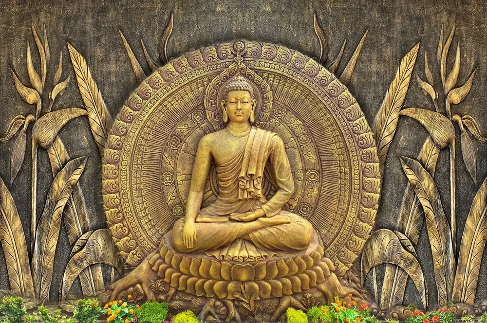 Saints and gurus artwork RELIG-13, shown in a lit GRID frame