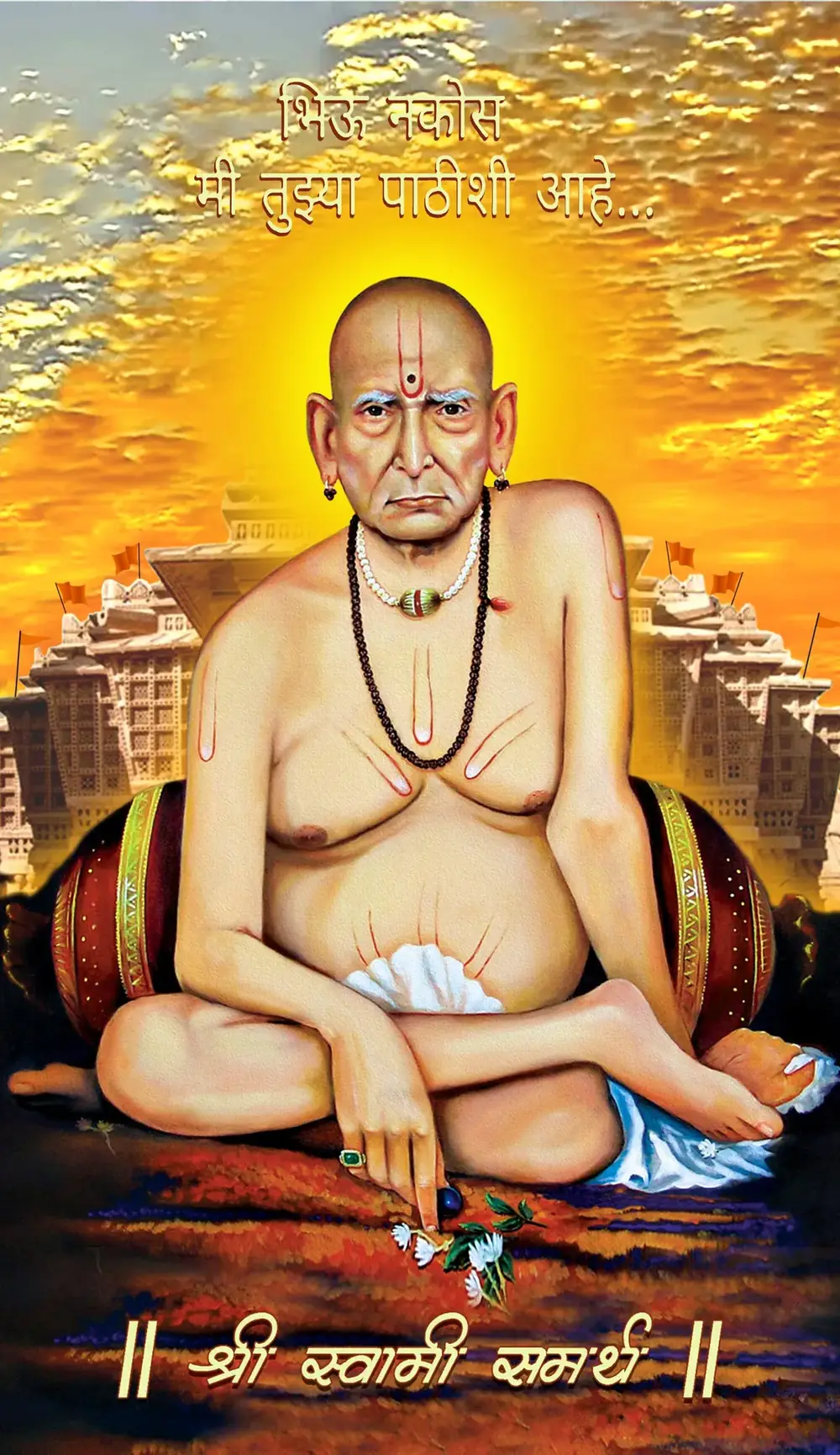Saints and gurus artwork RELIG-48, shown in a lit GRID frame