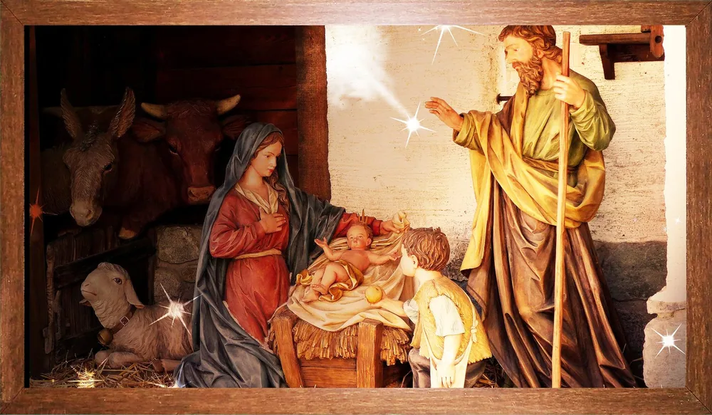 The Nativity, lit